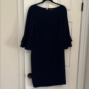 Ralph Lauren Navy Blue Bell Sleeve Dress